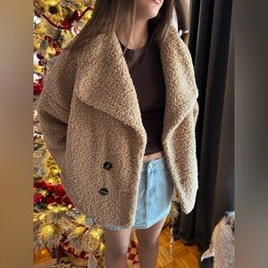 She And Sky Oversized Teddy Coat. Size Medium New with tag .Cozy and comfortable